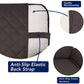 Reversible Quilted Sofa Cover, Water Resistant Slipcover Furniture Protector, Washable Couch Cover with Non Slip Foam and Elastic Straps for Kids, Dogs, Pets (Sofa, Chocolate/Beige)