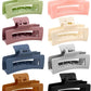8Pcs Hair Clips Set, Non-Slip Hair Claw Clips 3.5 In. Acrylic Banana Rectangle Claw Clips Matte Hair Clips Hair Clamps Hair Styling Accessories for Women Girls Thin to Thick Hair, Colorful Series