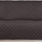 Reversible Quilted Sofa Cover, Water Resistant Slipcover Furniture Protector, Washable Couch Cover with Non Slip Foam and Elastic Straps for Kids, Dogs, Pets (Sofa, Chocolate/Beige)