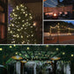 LORRYTE 2-Pack 100 LED 64FT Crystal Globe Solar String Lights Outdoor, Waterproof Solar Outdoor Lights with 8 Lighting Modes, Solar Globe Lights for Garden Tree Patio Party Christmas (Warm White)