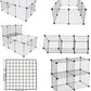 DIY Small Animal Playpen, Pet Playpen, Rabbit Cage, Guinea Pig Cages, Puppy Playpen, Kitten Playpen | Indoor & Outdoor Portable Metal Wire Yard Fence (16Pcs Metal Panels)