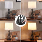 Set of 2 Touch Control Table Lamp with 2 USB Ports, 3-Way Dimmable Modern Nightstand Lamp Sets, Bedroom Lamp Set of 2 with Fabric Shade, Bedside Touch Desk Lamp for Bedroom Living Room(Bulbs Included)