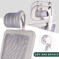 Office Chair, High Back Desk Chair Ergonomic Mesh Computer Chair with Headrest and PU Arms, Gray