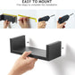 Floating Shelves U-Shaped, Wall Shelf 3 Sizes, Black Floating Shelves for Bathroom/Bedroom/Living Room/Kitchen - AMFS13-B