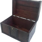 Wood and Leather Treasure Chest Box Decorative Storage Chest Box with Lock | Handcrafted Decorative Boxes with Lids for Home Decor | Wood Box with Lid | Small Chest | Wooden Stash Box