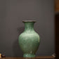 Chinese Ceramic Art Handmade Antique Ice Crack Glaze Vases Big China Porcelain Flower Bottle Vase for Home Decoration(Green)