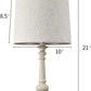 Pokat 21" Retro Style Farmhouse Table Lamp Sets of 2 for Living Room Bedroom Rustic Bedside Nightstand Lamp Linen Washed