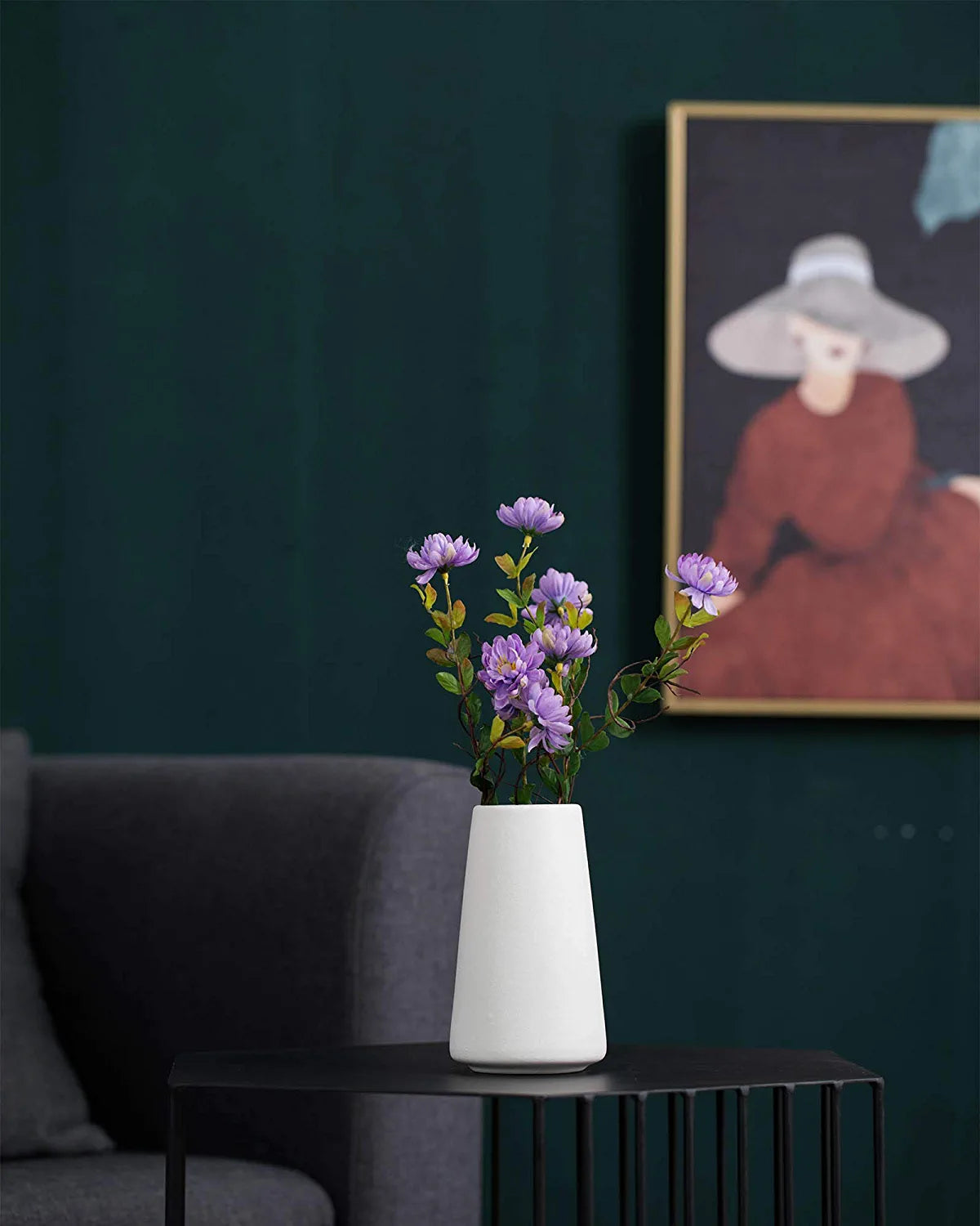 Ceramic Vase - Flower Vase Minimalism Style for Modern Table Shelf Home Decor, Fit for Fireplace Bedroom Kitchen Living Room Centerpieces Office Desk