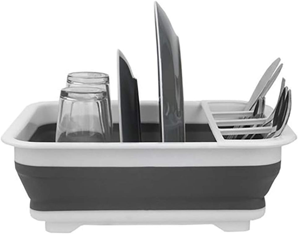 Collapsible Dish Drying Rack RV Accessories Camper Accessories for inside Kitchen Collapsible Drying Dish Storage Rack Camper Accessories for Travel Trailers (Normal)