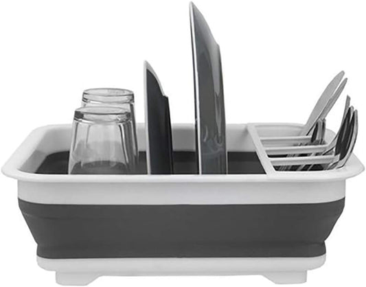 Collapsible Dish Drying Rack RV Accessories Camper Accessories for inside Kitchen Collapsible Drying Dish Storage Rack Camper Accessories for Travel Trailers (Normal)