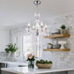Crystal Chandeliers Clear Acrylic Chandelier Mini 4-Lights Pendant Lighting Modern Hanging Light Fixtures for Girl'S Room,Dining Rooms