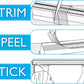No Tools Easy Lift Trim-At-Home Cordless Pleated Light Blocking Fabric Shade White, 36 in X 64 In, (Fits Windows 19 in - 36 In)