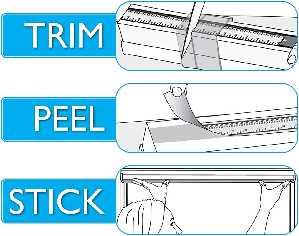 No Tools Easy Lift Trim-At-Home Cordless Pleated Light Blocking Fabric Shade White, 36 in X 64 In, (Fits Windows 19 in - 36 In)