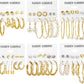 36 Pairs Gold Hoop Earrings Set for Women Girls, Fashion Hoop Stud Drop Dangle Earrings Boho Statement Paperclip Hypoallergenic Earrings for Christmas Jewelry Gift