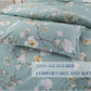 Bedding Duvet Cover Set Queen, 3 Pieces – 800-Thread Floral Microfiber down Comforter Quilt Cover Zipper & Tie for Women & Men’S Bedroom, Luxury Guestroom Decor -Teal