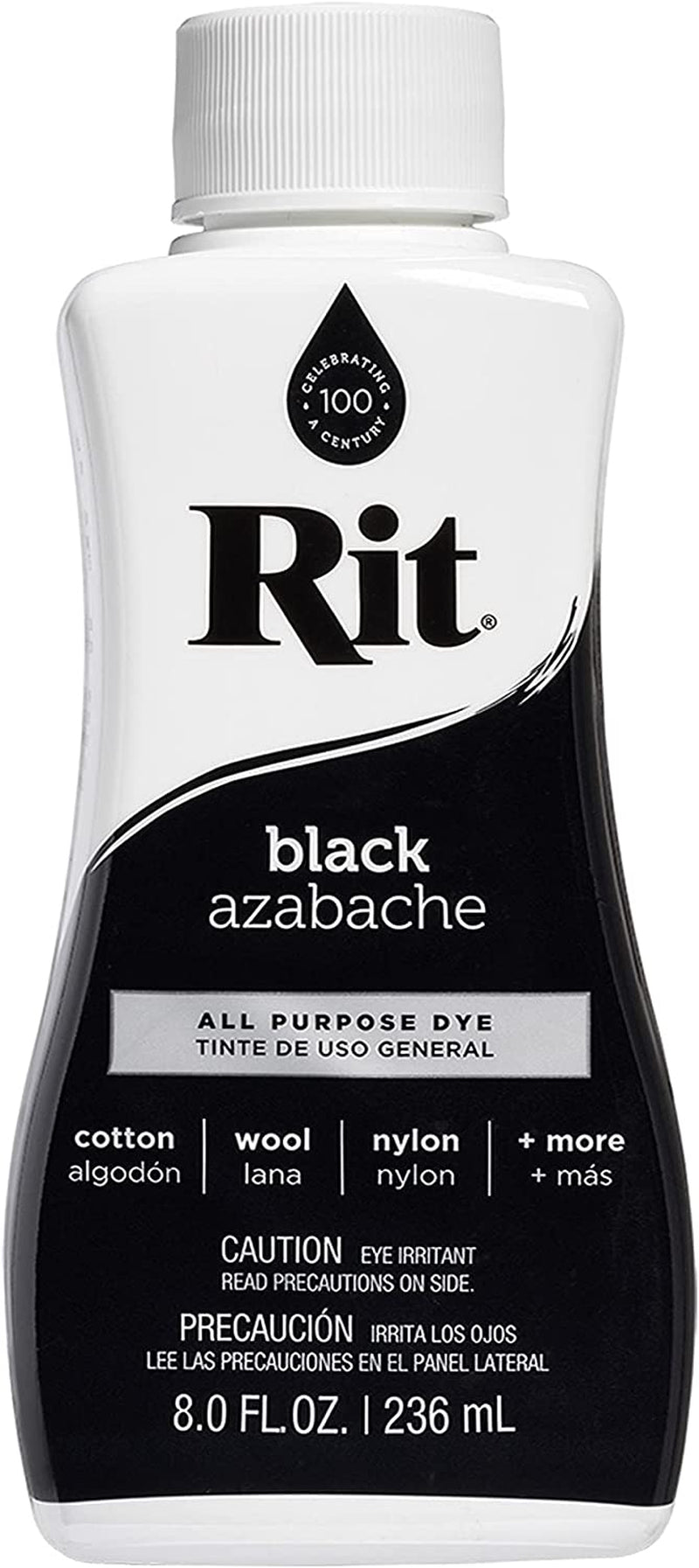 Rit Dye 88150 All Purpose Liquid Dye, Black, 8 Fl Oz