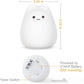 LED Cat Night Light for Kids, Cute Nursery Color Changing Kids Night Light with Tap Control, Battery Powered Squishy Silicone Soft Cat Lamp Christmas Gifts for Kids Baby Girls Boys Children Toddler