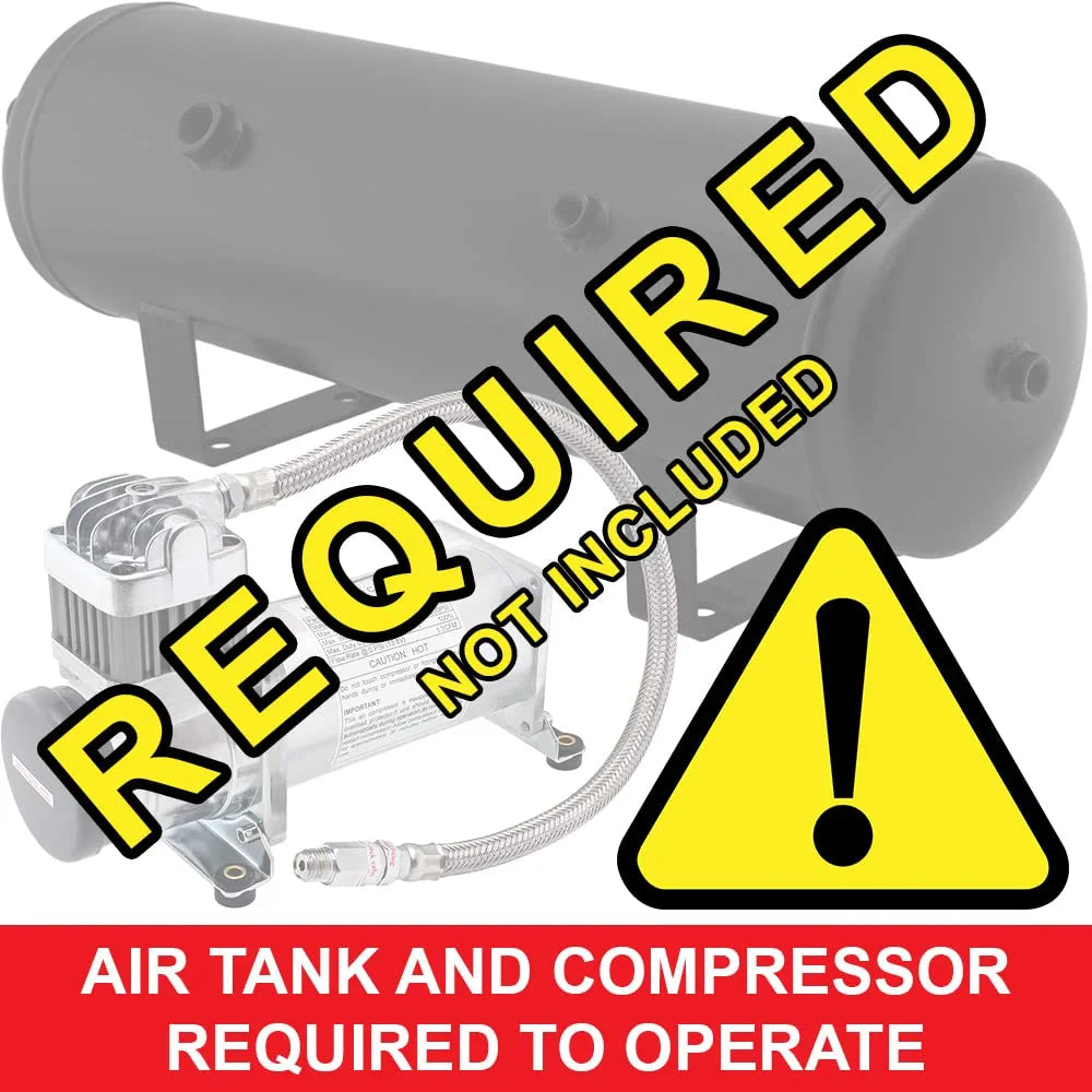 Train Horn for Truck/Car. 3 Air Horn Black Trumpets. Super Loud Db. Fits 12V/24V Vehicles like Semi/Pickup/Jeep/Rv/Suv VXH3311B