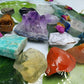 Chakra Therapy Starter Collection 17 Pcs Healing Crystals Kit, 7 Raw Chakra Stones,7 Colorful Gemstones, Amethyst,Rose Quartz Pendulum,Chakra Lava Bracelet,Dry Roses,Guide,Coa,Gift Ready