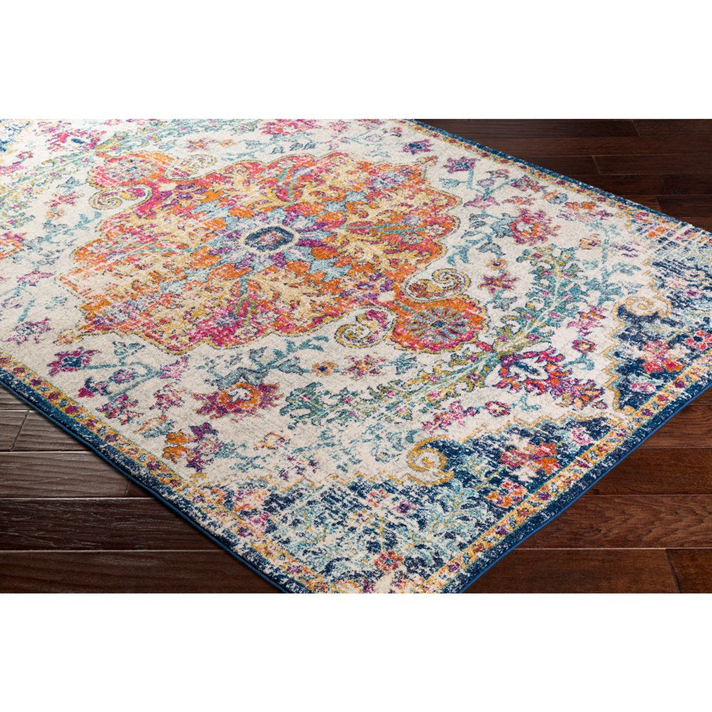 Sandhya Traditional Blue Area Rug; 2' X 3'