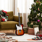 LEFT HANDED Electric Guitar 39 Inch TELE Electric Guitar DTC-100 Solid Body TC Style Electric Guitar Kit with Bag, Strap, Cable for Beginner