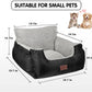 Dog Car Seat for Small Dogs, Warm Soft Pet Car Seat Washable Dog Car Bed with Storage Pocket and Clip-On Safety Leash Portable Car Travel Carrier Booster Seats