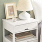 FRG258-W, White Nightstand with 2 Drawers, Bedside Table, End Table, Side Table, Lamp Table