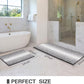 Bathroom Rugs and Mats Sets, 2 Piece Thick Absorbent Chenille Bath Mat Rug Set Non Slip, Soft Shaggy Bath Room Floor Mats for Bathroom, Machine Washable (20" X 47" plus 16" X 24", Gray)