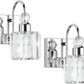 Modern Crystal Indoor Wall Sconce 2-Packs Modern Crystal Wall Light Fixtures for Indoor Living Room Bedroom Hallway