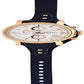 Women'S Original Boyfriend Stainless Steel and Leather Quartz Chronograph Watch
