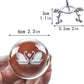 3D Engraving Crystal Double Swan Figurine with Love Heart Sphere 60Mm(2.3Inch) Crystal Ball Paperweight with Stand Base for Girls or Women