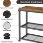 Small Console Table, Sofa Table with Double Mesh Shelves, Industrial Entryway Table for Entryway, Hallway, Foyer, Front Hall, Sofa Couch, Living Room, Bar, Kitchen, 32 Inch, Rustic