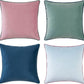 Decorative Throw Pillow Covers Cushion Cases, Set of 4 Soft Velvet Modern Double-Sided Designs, Mix and Match for Home Decor, Pillow Inserts Not Included (18X18 Inch, Pink/Blue)
