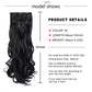 Clip in Hair Extensions 22 Inche Hairpieces 7 Pieces/Set Clip on Hair Extension Heat Resistant Synthetic Fiber for Women Daily Use Hair Make Clip Hair Extensions（Natural Black）