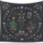 Plant Tapestry, Nature Moon Phase Tapestry Wall Hanging, Bohemian Mandala Tapestry Aesthetic Bedroom Decor, Botanical Tapestries Suitable for Bedroom Home Dorm---50" X 60"