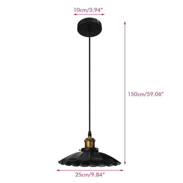 SINGES Adjustable Industrial Retro Lotus Pendant Light Metal LED Hanging Ceiling Lamp Lighting Fixtures for Kitchen Island Dining Room