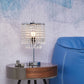 Chrome Crystal Table Lamp,Modern Crystal Touch Desk Lamp for Bedroom,Silver Desk Lamp with Crystal Shade for Bedrooms,Living Room,Bedside
