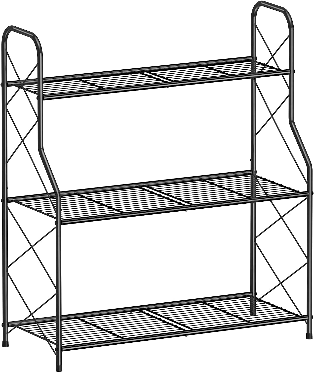 Plant Stand Rack 3 Tier Indoor Outdoor Multiple Holder Shelf,Black