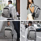Travel Laptop Backpack anti Theft Water Resistant Backpacks School Computer Bookbag with USB Charging Port for Men Women College Students Fits 15.6 Inch Laptop (Grey)