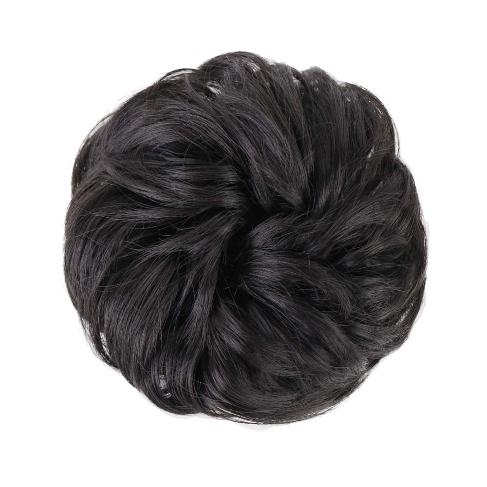 1PCS Messy Hair Bun Hair Scrunchies Extension Curly Wavy Messy Synthetic Chignon for Women Updo Hairpiece