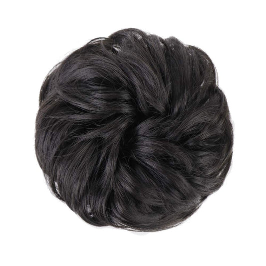 1PCS Messy Hair Bun Hair Scrunchies Extension Curly Wavy Messy Synthetic Chignon for Women Updo Hairpiece