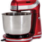 DASH Stand Mixer (Electric Mixer for Everyday Use): 6 Speed Stand Mixer with 3 Qt Stainless Steel Mixing Bowl, Dough Hooks & Mixer Beaters for Frosting, Meringues & More - Red, DCSM250RD