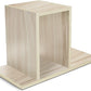- Desktop Organizer Office Storage Rack Adjustable Wood Display Shelf | Birthday Gifts - Toy - Home Decor | - Free Style Rotation Display - True Natural Stand Shelf White Wood Tone