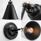 Vintage Wall Sconces, 2PACK Industrial Wall Sconces, Modern Black Wall Sconces Lighting, Wall Sconces Set of Two, 240 Degree Adjustable Antique Arm Swing Wall Lamp for Bedroom Bathroom Hallway Porch