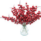 , 20 Pack Red Berries Stems for Christmas Tree Decorations Crafts Holiday and Home Decor