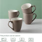 17 Oz Large Coffee Mugs Set of 4 - Ceramic Coffee Mugs with Large Handle, Easter Mother'S Day Coffee Cups Gift for Hot or Cold Drinks, Easy to Hold & Texture Design, Brown