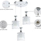 NOPTEG 3 Lights Modern Petal Ceiling Light LED Pendant Lamp Dining Room Chandelier (White)