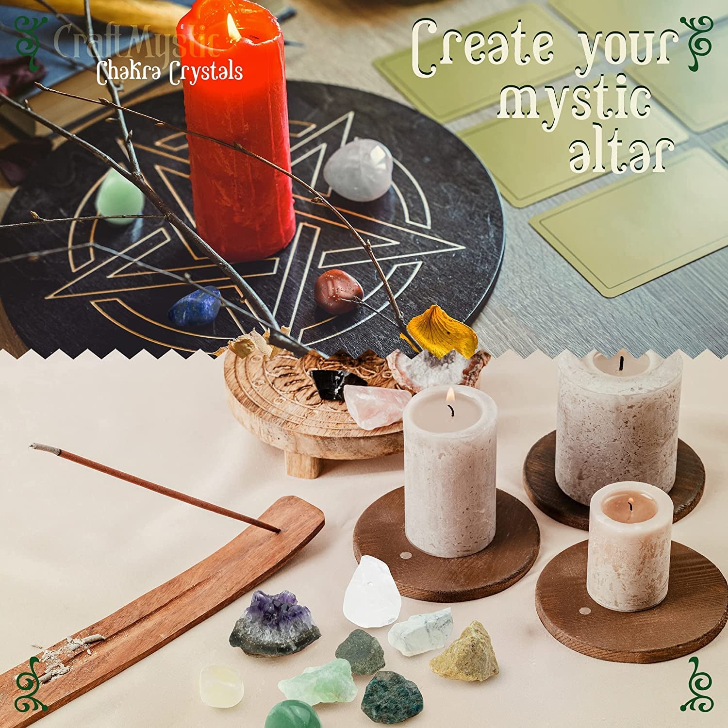 Crystals and Healing Stones for Positive Energy - Bulk Set 33 Real Gemstones and Crystals Raw Rocks Necklace Bracelet - Chakra Crystals for Beginners Manifesting Spiritual Care Witchcraft Accessories