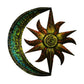 Celestial Themed Metal Wall Decor Metal Wall Art Moon Star Shape Iron Showpiece Metal Wall Decor Ideas Sun Moon Wall Art Celestial Themed Home Yard Wall Decor,11.42*11.42In