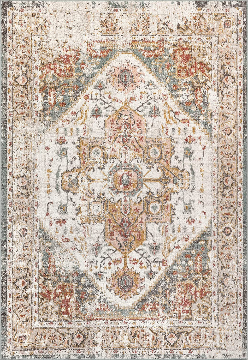 Shane Persian Vintage Area Rug, 5' 3" X 7' 7", Beige